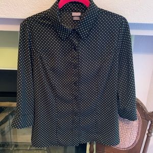 🥀LAURA SCOTT PETITE POLKA DOT BLOUSE (MP)🥀